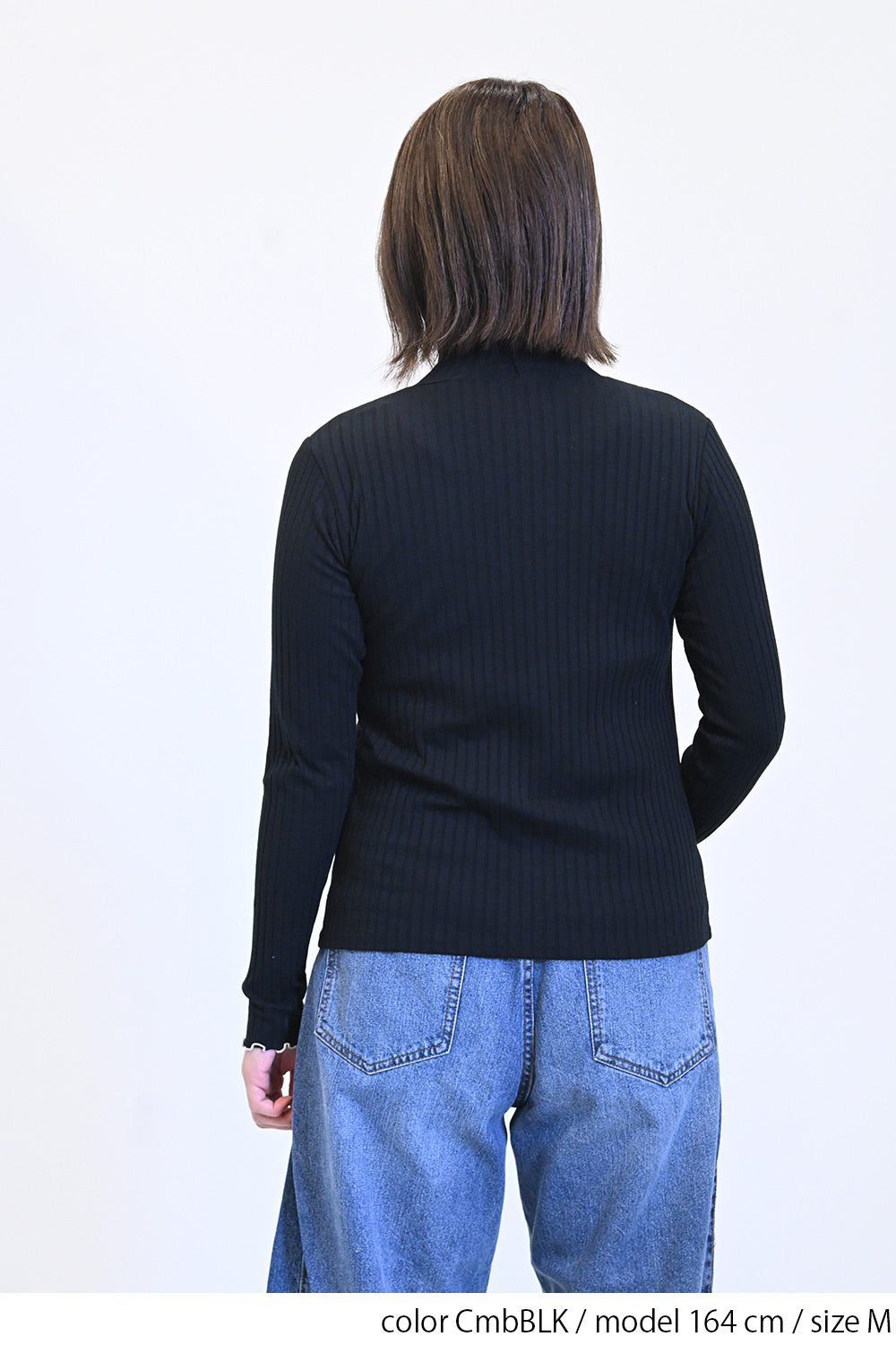≪SALE≫Turtleneck Ribbed Cut-and-Sew