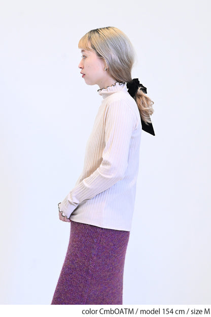 ≪SALE≫Turtleneck Ribbed Cut-and-Sew