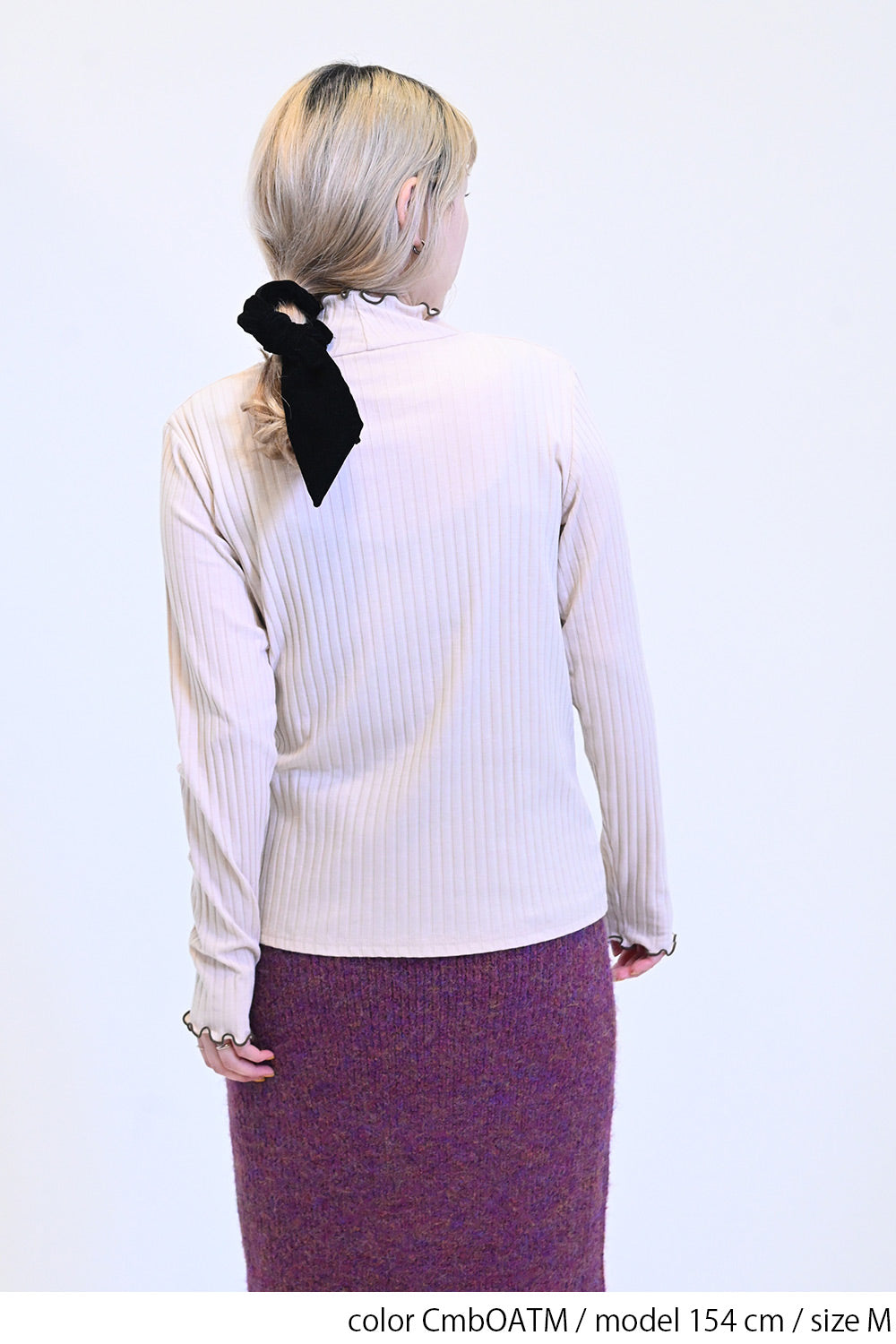 ≪SALE≫Turtleneck Ribbed Cut-and-Sew