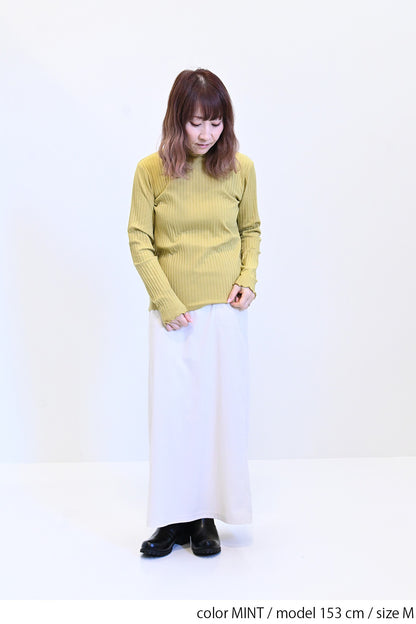 ≪SALE≫Turtleneck Ribbed Cut-and-Sew