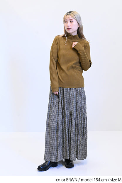≪SALE≫Turtleneck Ribbed Cut-and-Sew