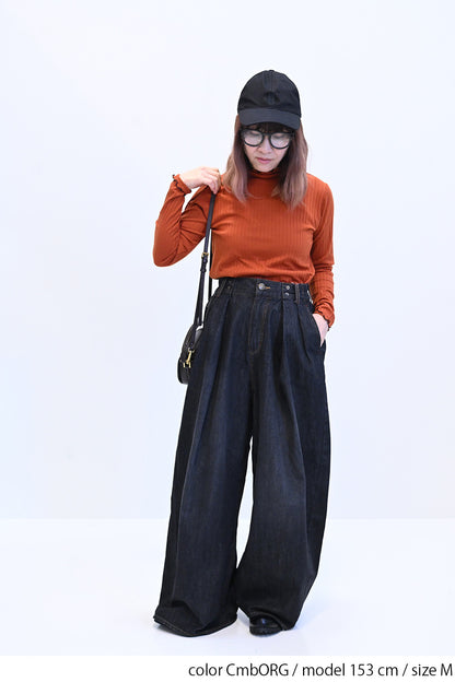 ≪SALE≫Turtleneck Ribbed Cut-and-Sew