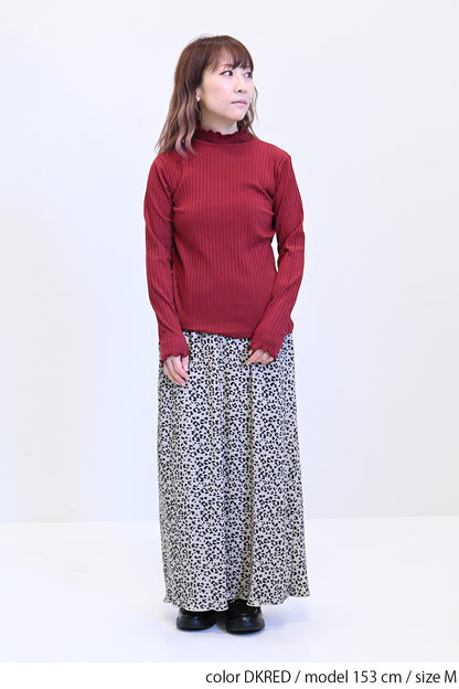 ≪SALE≫Turtleneck Ribbed Cut-and-Sew
