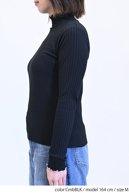 ≪SALE≫Turtleneck Ribbed Cut-and-Sew