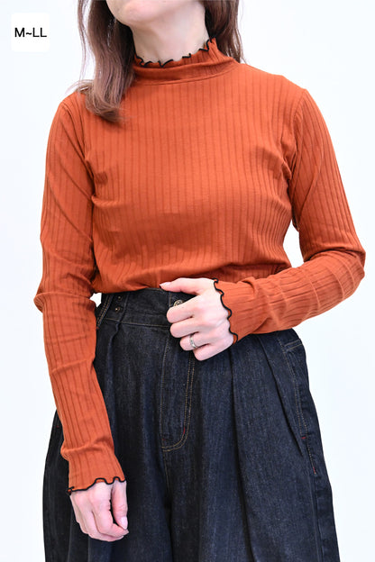 ≪SALE≫Turtleneck Ribbed Cut-and-Sew