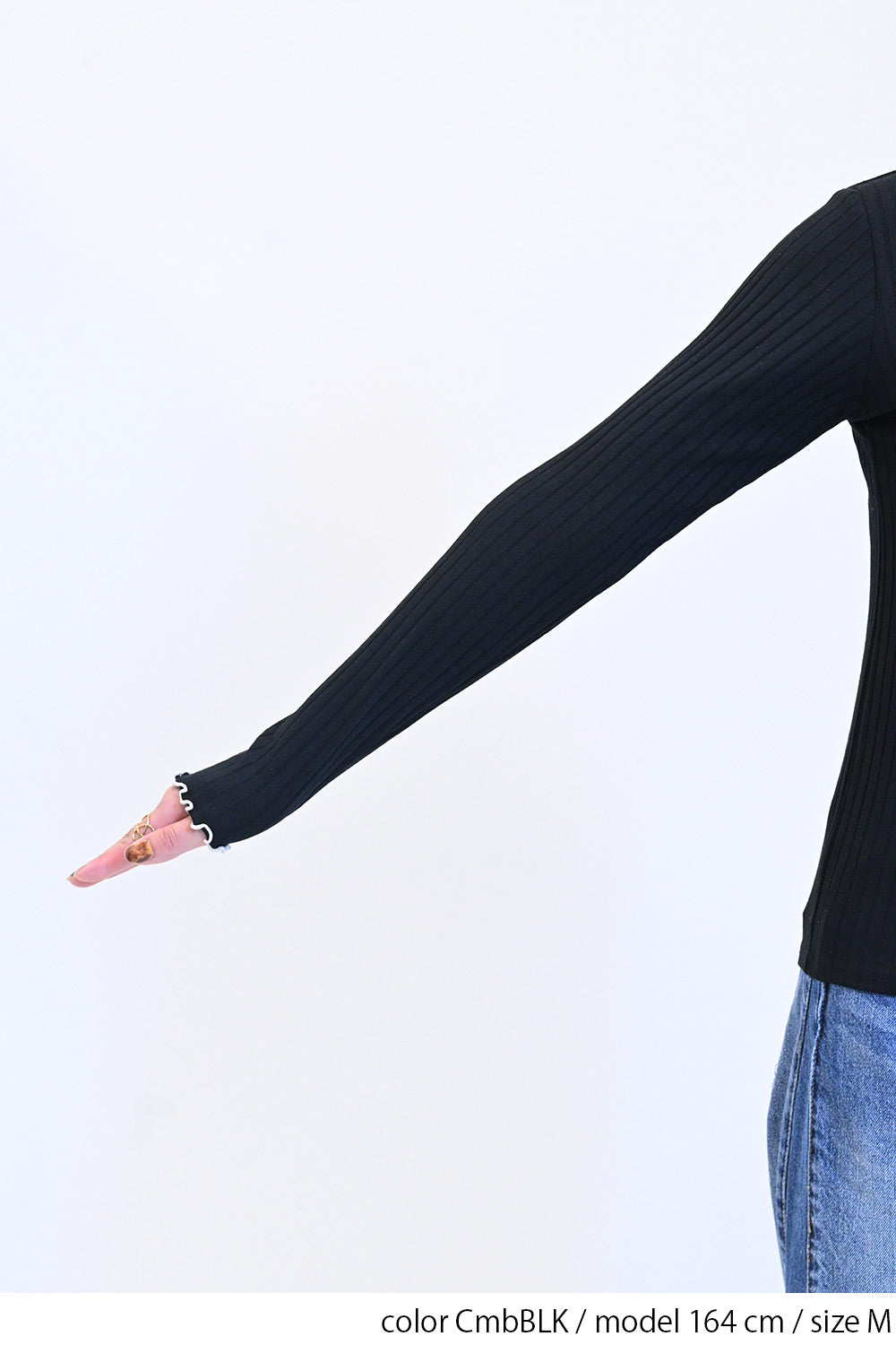 ≪SALE≫Turtleneck Ribbed Cut-and-Sew