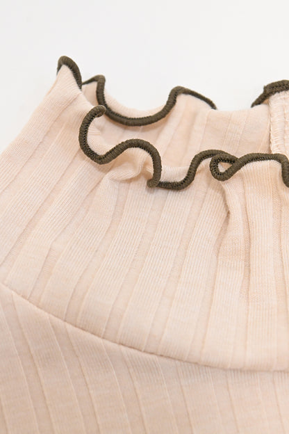 ≪SALE≫Turtleneck Ribbed Cut-and-Sew