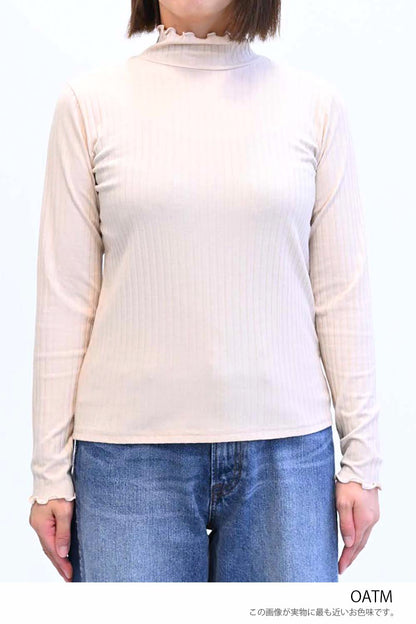 ≪SALE≫Turtleneck Ribbed Cut-and-Sew
