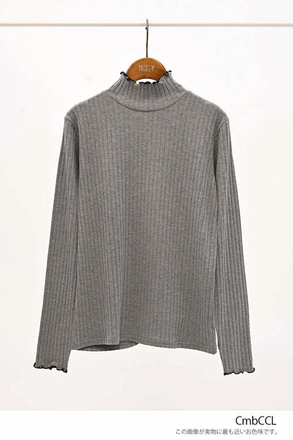 ≪SALE≫Turtleneck Ribbed Cut-and-Sew