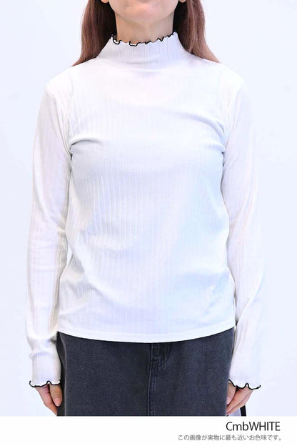 ≪SALE≫Turtleneck Ribbed Cut-and-Sew