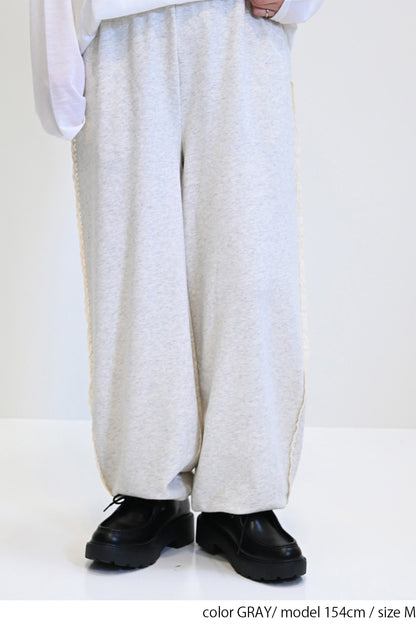 サイドレーススウェットパンツ