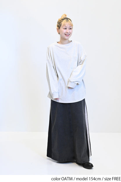 アシメバックプリントチュニック