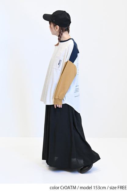 アシメバックプリントチュニック