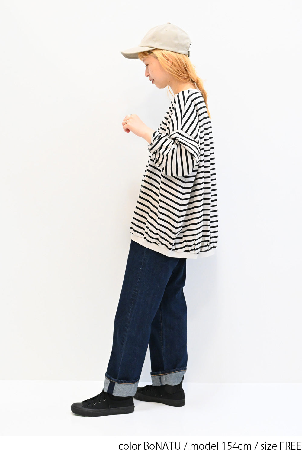 ≪SALE≫ Gathered Hem Long Sleeve Heart Pocket Pullover