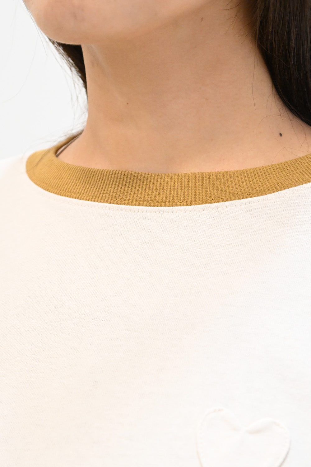 ≪SALE≫ Gathered Hem Long Sleeve Heart Pocket Pullover