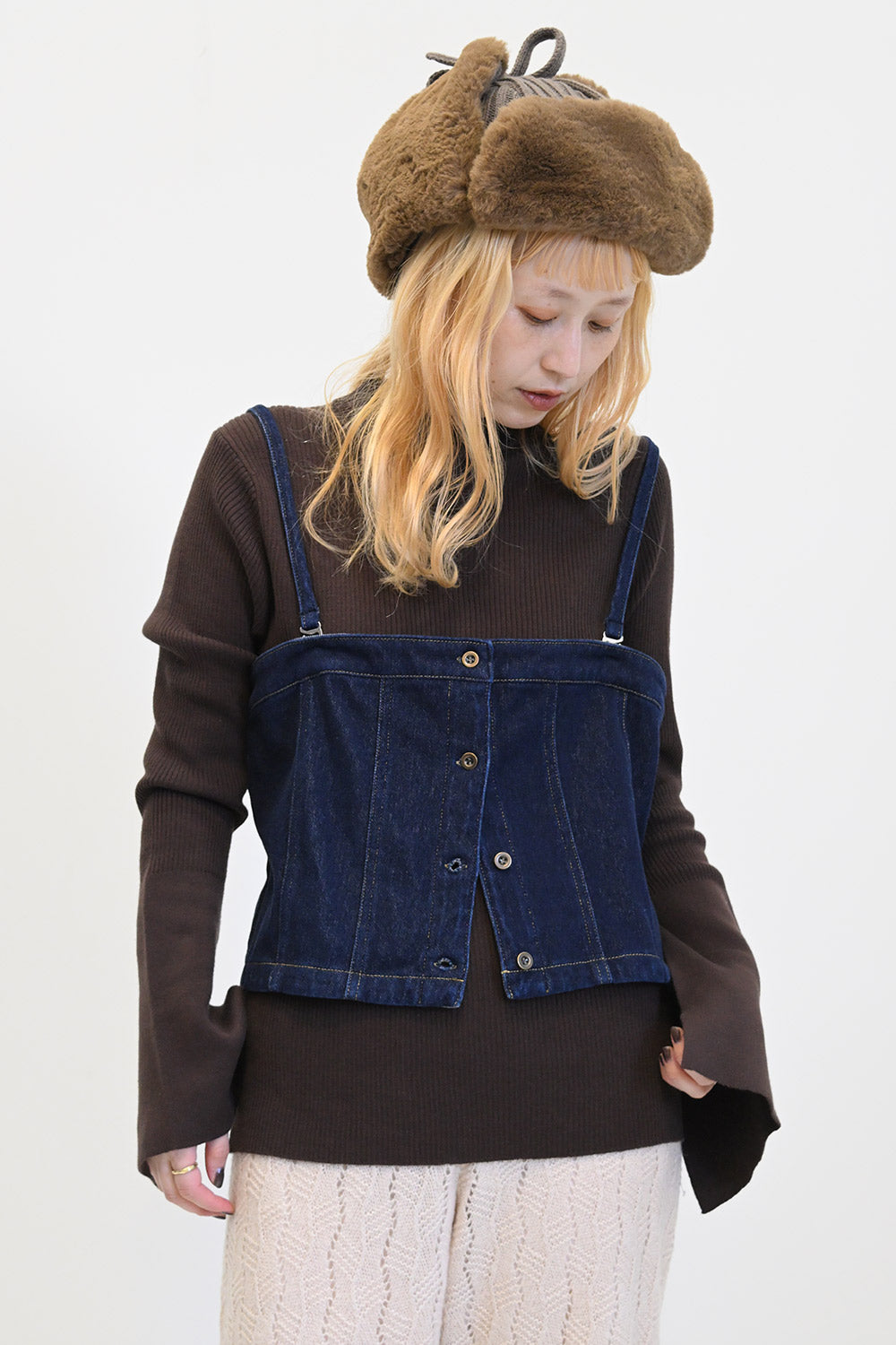 2way denim vest