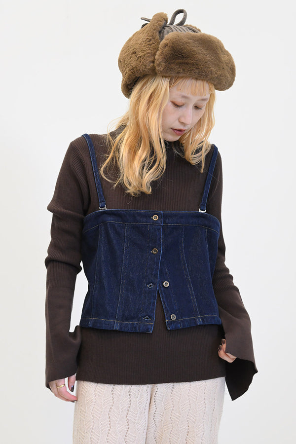 2way denim vest