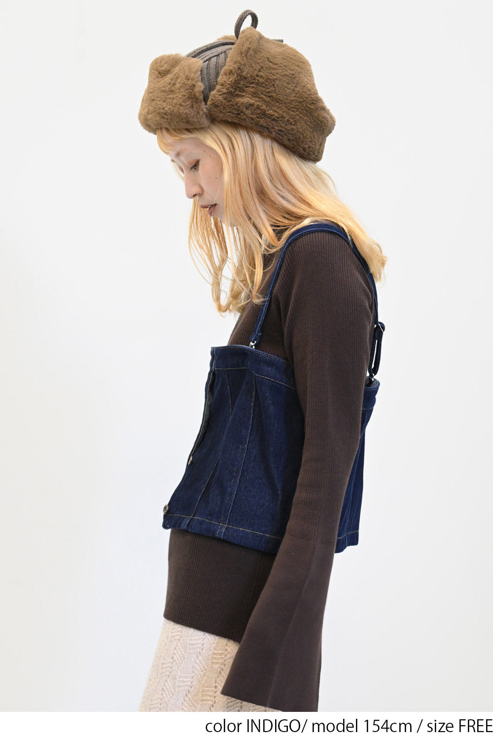 2way denim vest