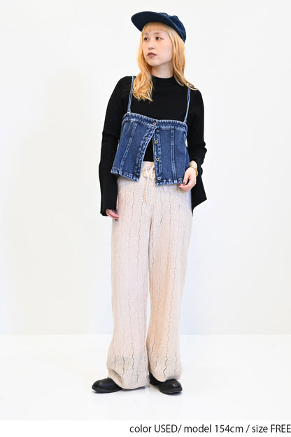 2way denim vest