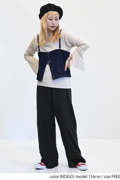 2way denim vest