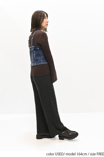 2way denim vest