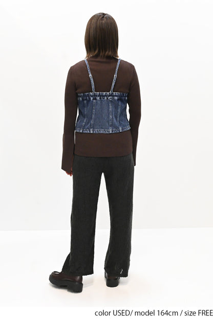 2way denim vest