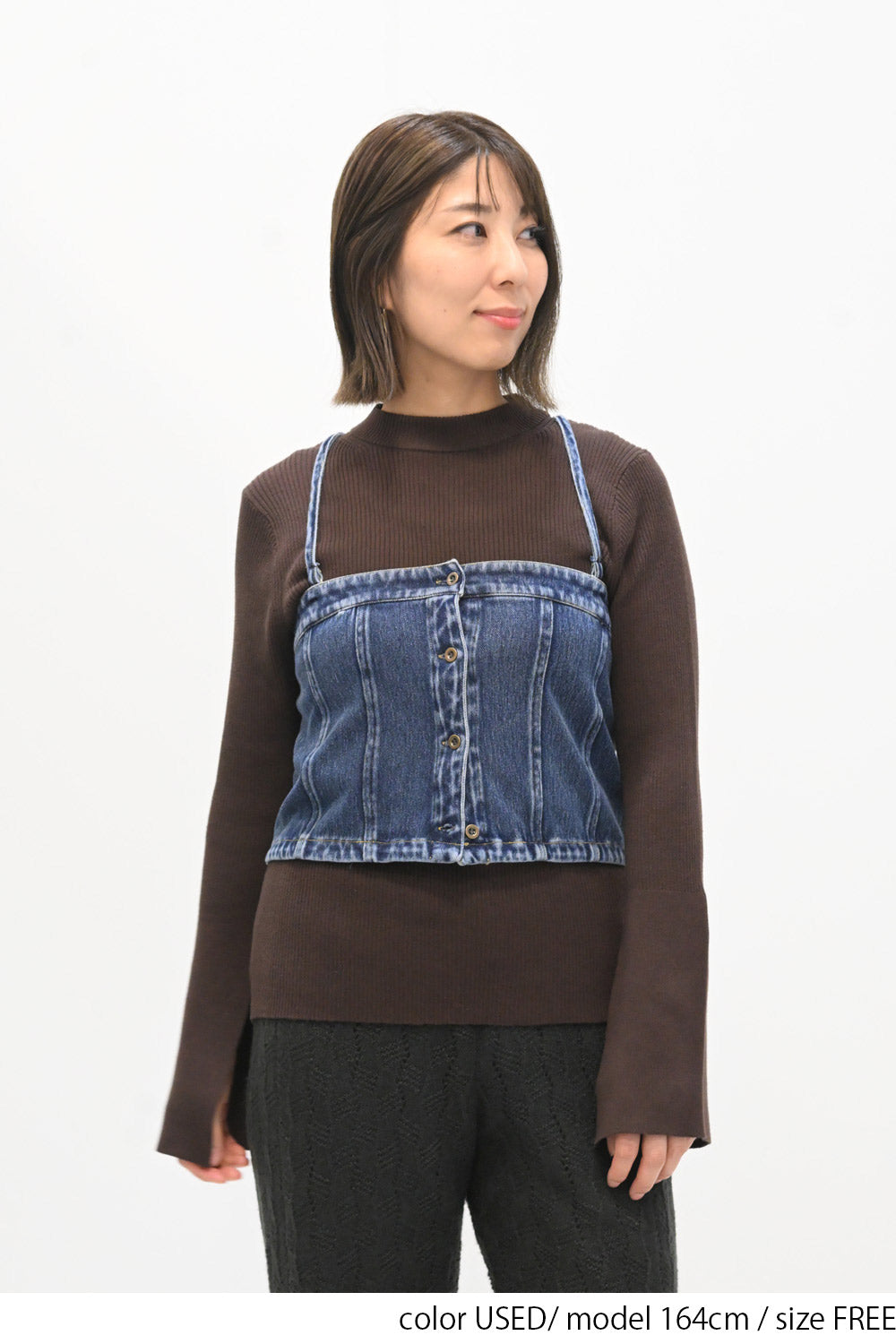 2way denim vest