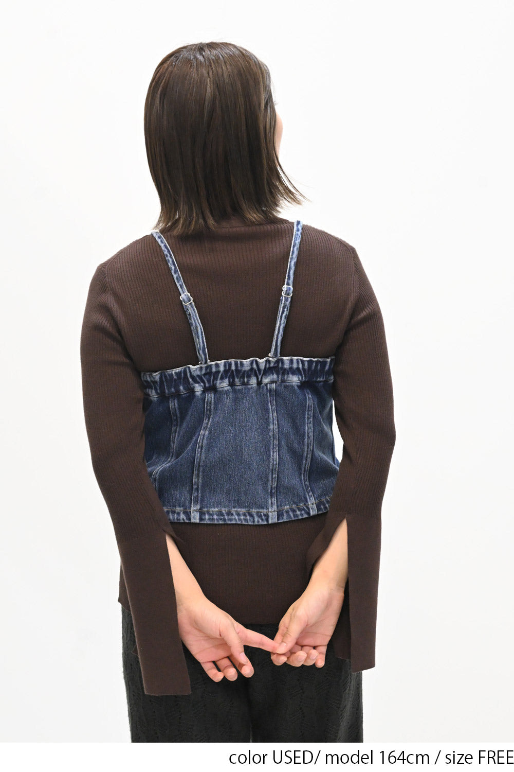 2way denim vest