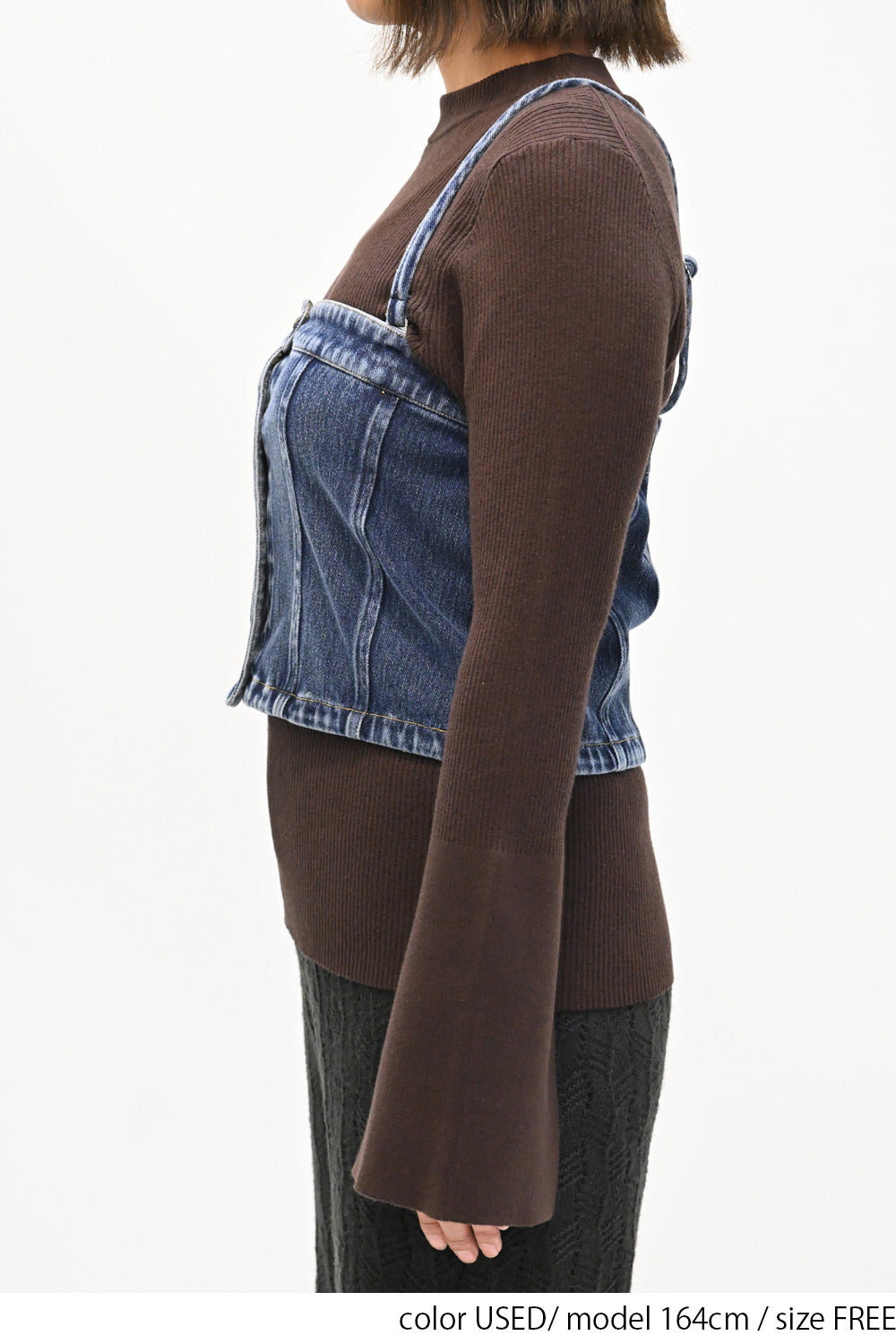 2way denim vest