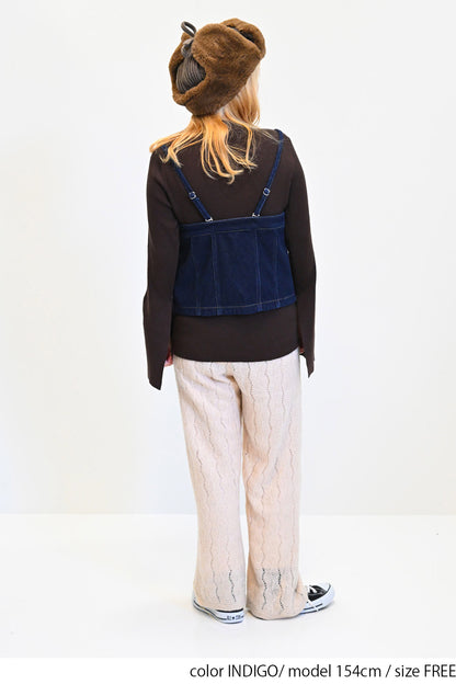 2way denim vest