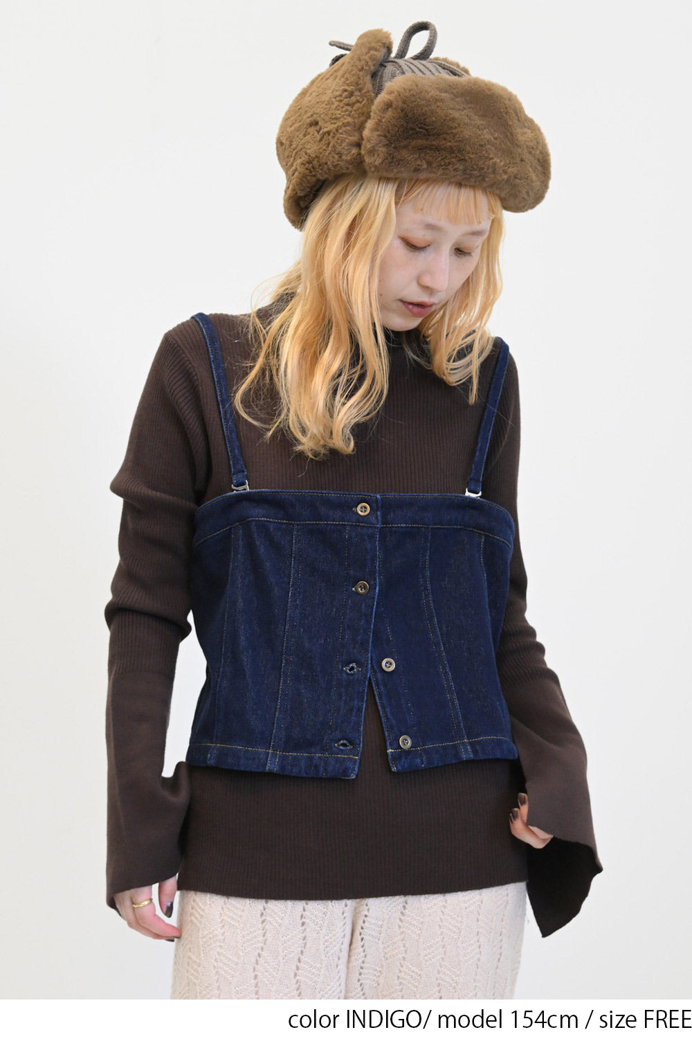 2way denim vest