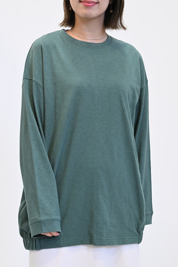 ≪SALE≫Slub Yarn Back Gathered Tunic