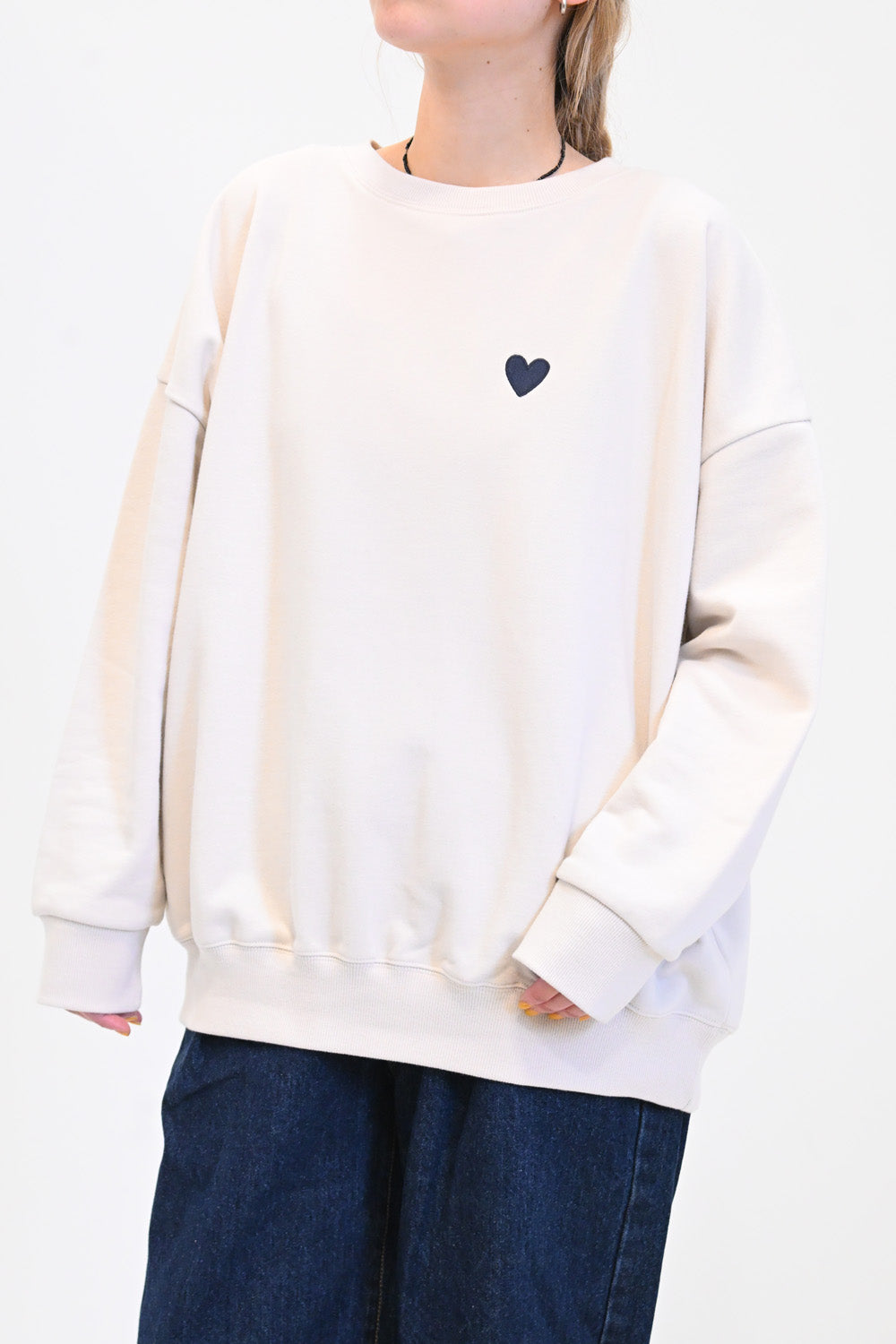 3DラインORB刺繍 レイヤード裏毛トップ 値下げ可 ビスケット刺繍レイヤードブラウス | axes femme online shop