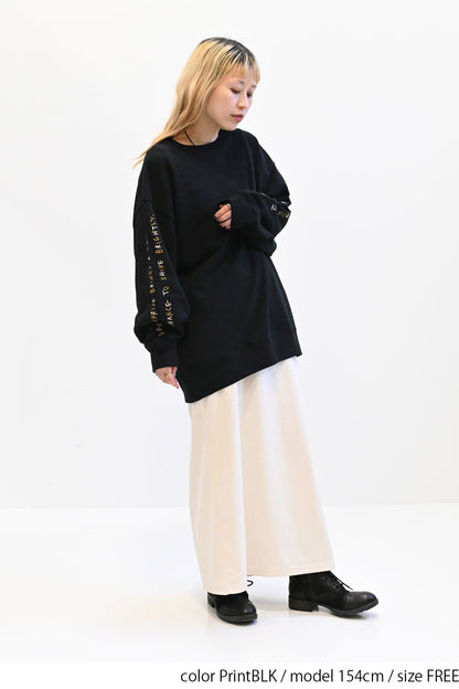≪SALE≫Vertical Logo Sleeve Embroidery Pullover