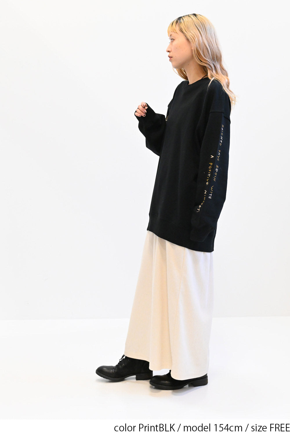 ≪SALE≫Vertical Logo Sleeve Embroidery Pullover