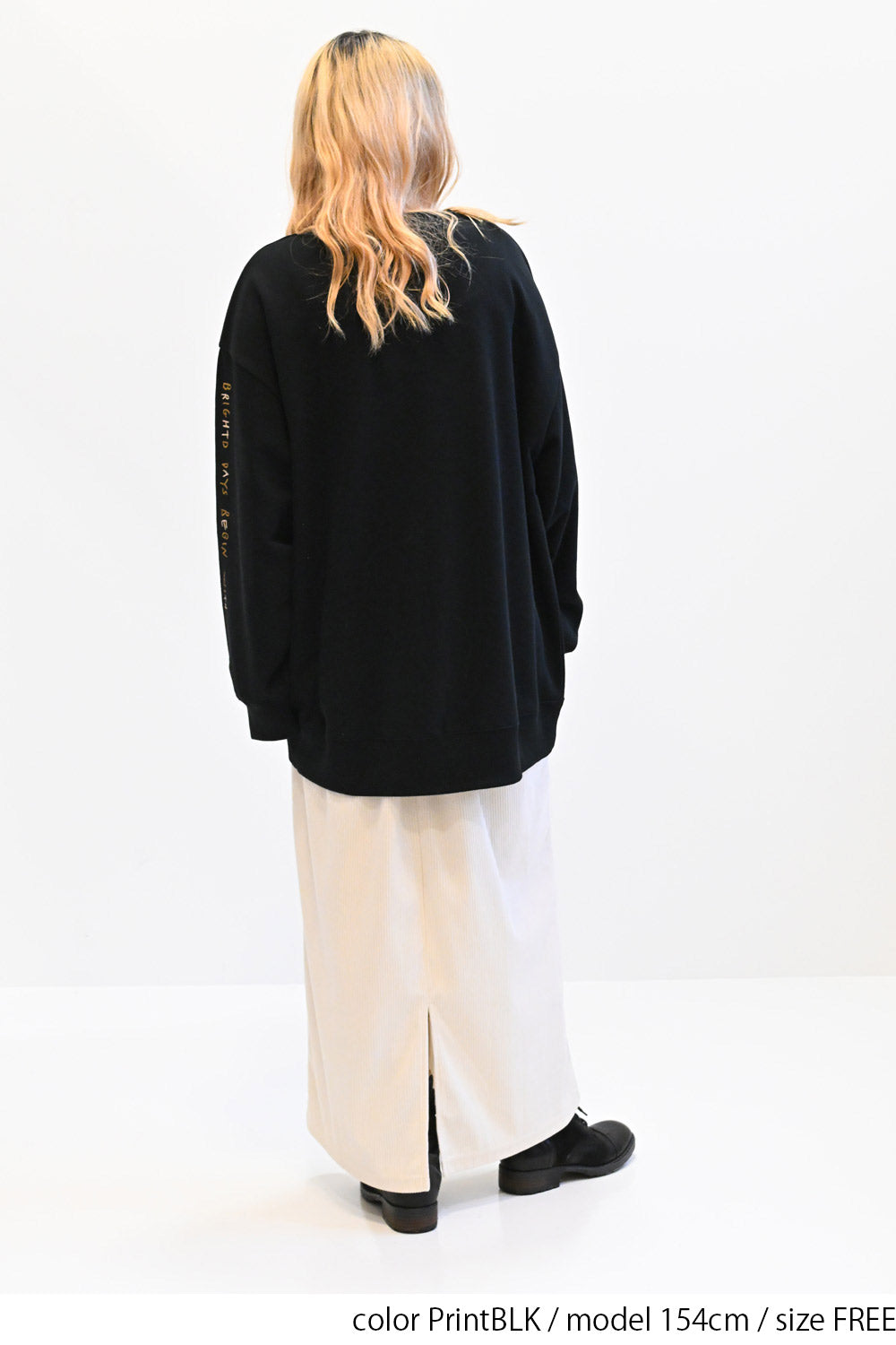 ≪SALE≫Vertical Logo Sleeve Embroidery Pullover