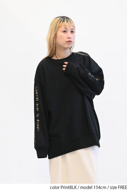 ≪SALE≫Vertical Logo Sleeve Embroidery Pullover