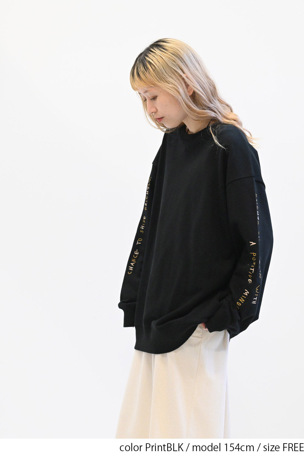 ≪SALE≫Vertical Logo Sleeve Embroidery Pullover