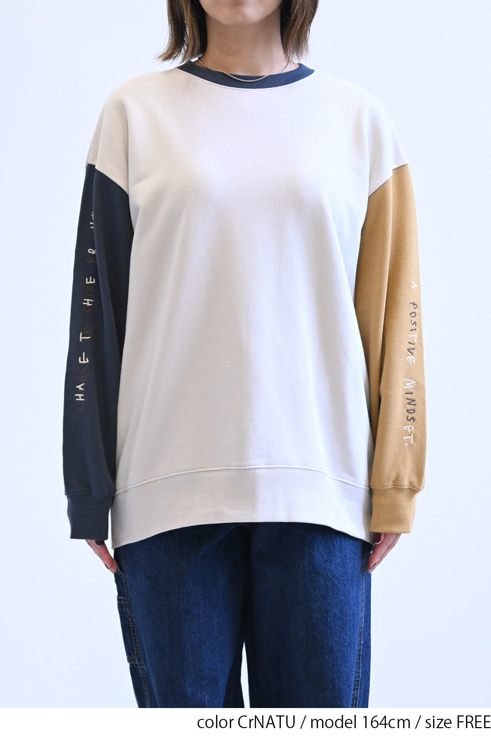 ≪SALE≫Vertical Logo Sleeve Embroidery Pullover
