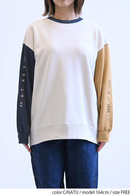 ≪SALE≫Vertical Logo Sleeve Embroidery Pullover