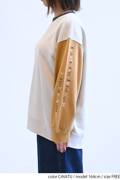 ≪SALE≫Vertical Logo Sleeve Embroidery Pullover
