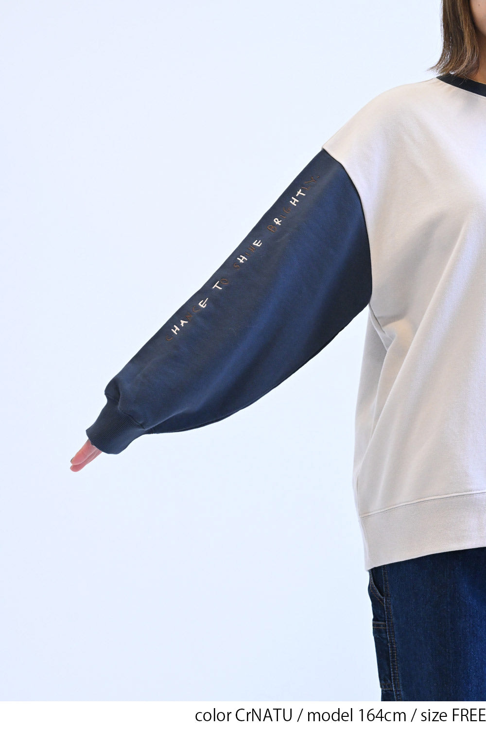 ≪SALE≫Vertical Logo Sleeve Embroidery Pullover