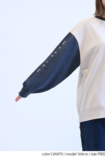 ≪SALE≫Vertical Logo Sleeve Embroidery Pullover