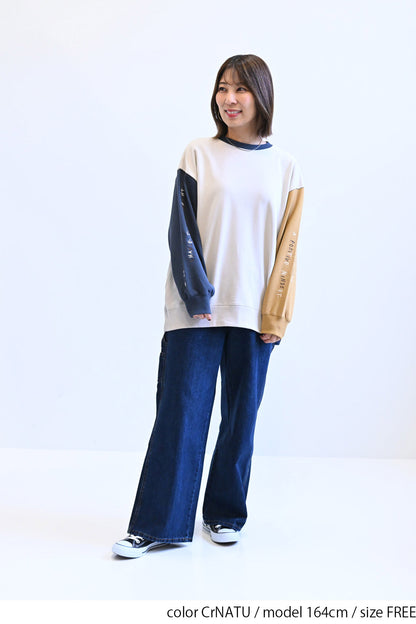 ≪SALE≫Vertical Logo Sleeve Embroidery Pullover