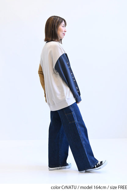 ≪SALE≫Vertical Logo Sleeve Embroidery Pullover