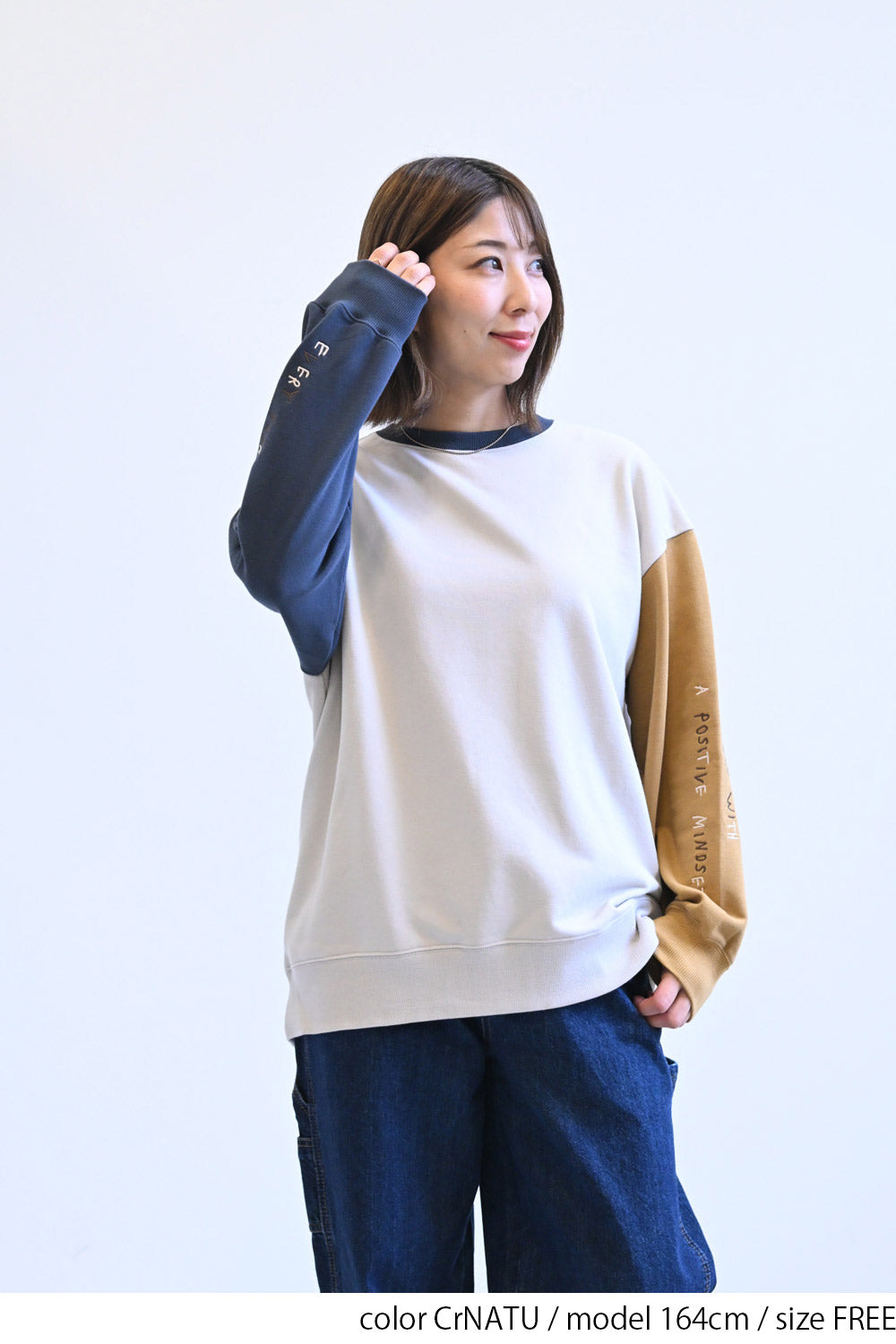 ≪SALE≫Vertical Logo Sleeve Embroidery Pullover