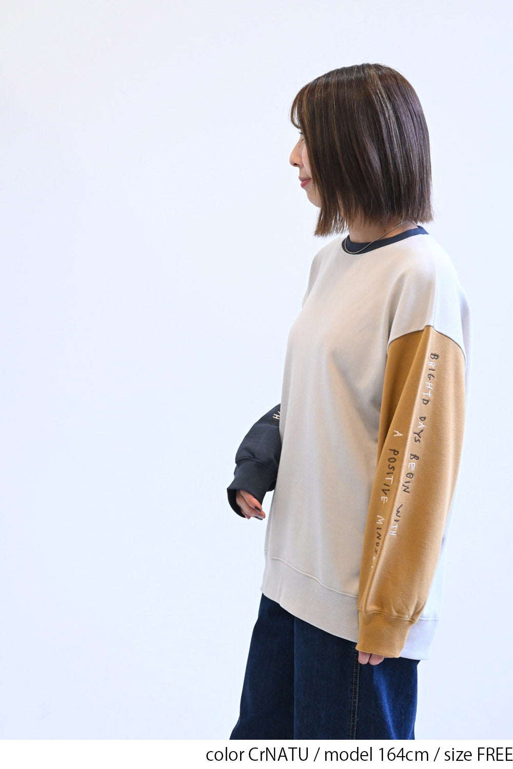 ≪SALE≫Vertical Logo Sleeve Embroidery Pullover