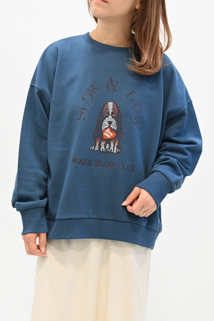 バセットハウンド刺繍トレーナー