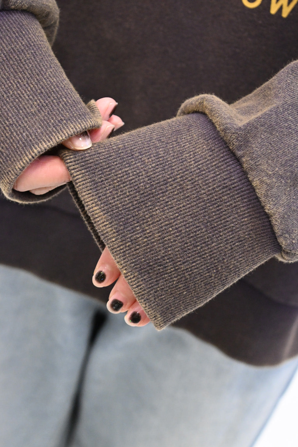 ネコ刺繍プリントトレーナー