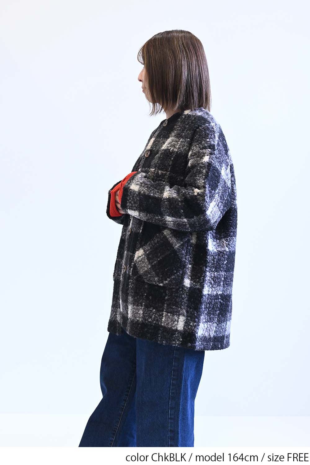 ≪SALE≫Wool-Like Crew Neck Coat